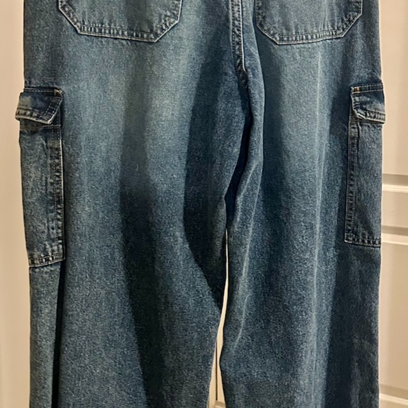90s Baggy Cargo Jeans H&M Size US6 Like new never worn - Picture 3 of 9